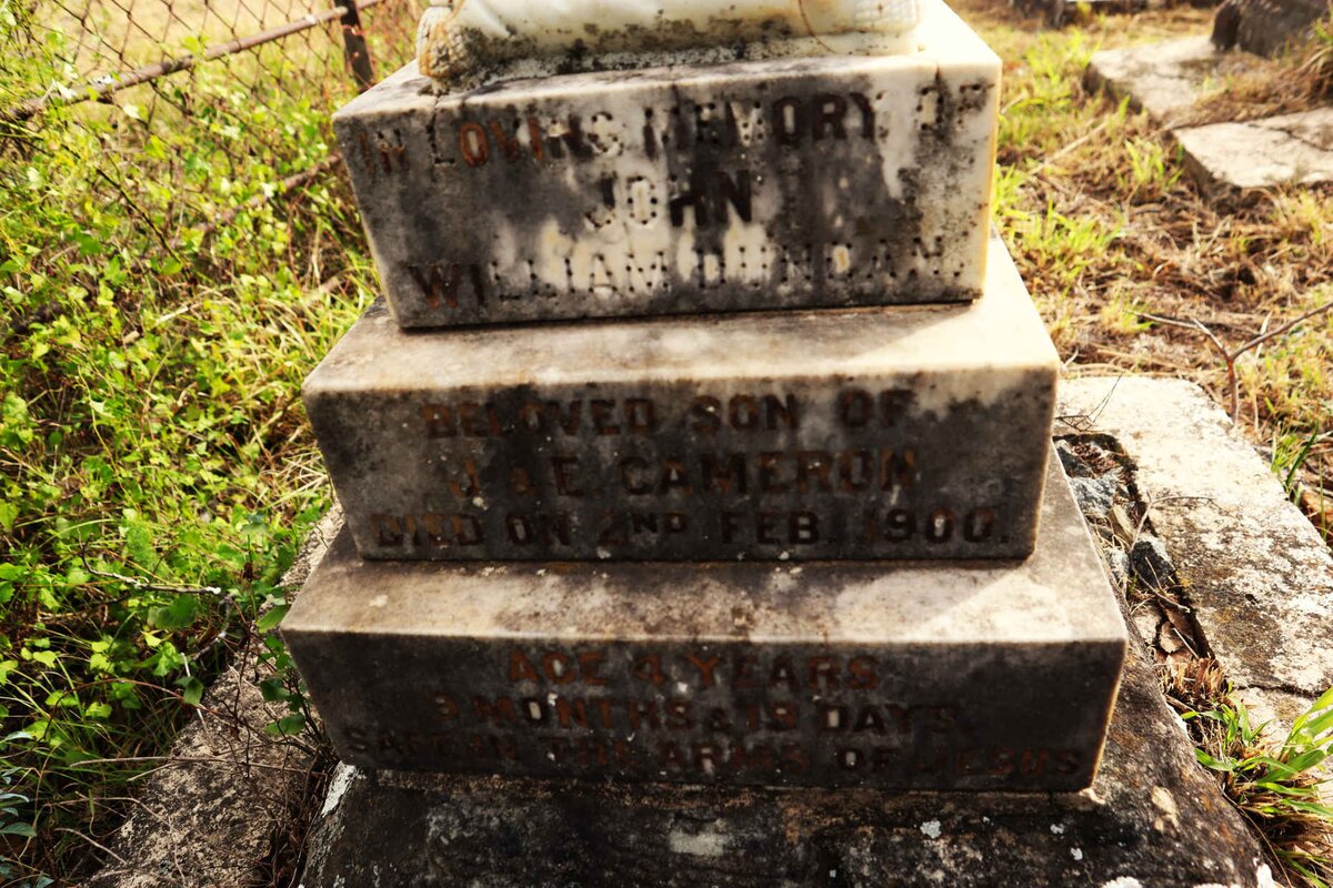 CAMERON John William Duncan -1900