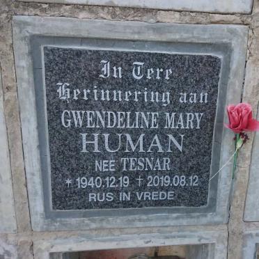 HUMAN Gwendeline Mary nee TESNAR 1940-2019