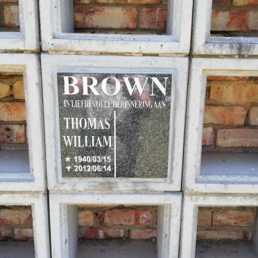 BROWN Thomas William 1940-2012