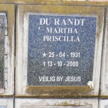 RANDT Martha Priscilla, du 1931-2000