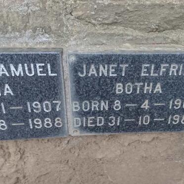 BOTHA Janet Elfrida 1907-1982
