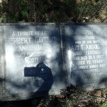 ANNANDALE Herbert Davidson 1881-1953 &amp; Mary T. FERGUSON -1967