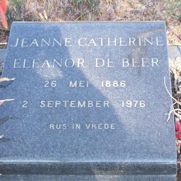 BEER Jeanne Catherine Eleanor, de 1886-1976