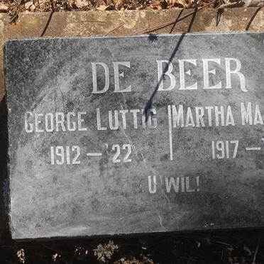 BEER George Luttig, de 1912-1922 :: DE BEER Martha Magdalena 1917-1919