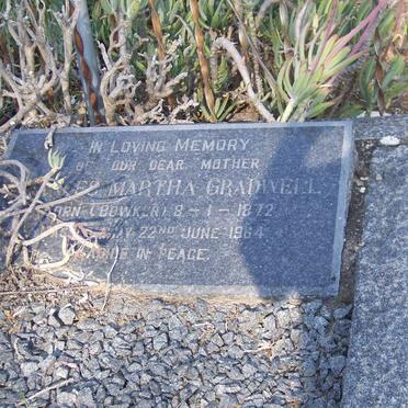 GRADWELL Frances Martha nee BOWKER 1872-1964