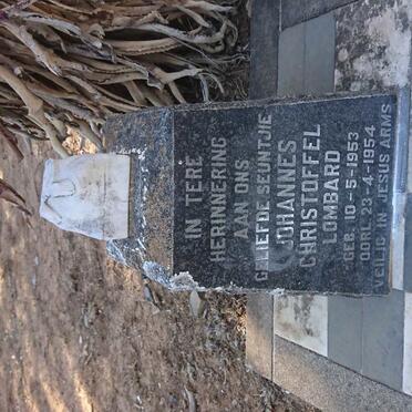 LOMBARD Johannes Christoffel 1953-1954