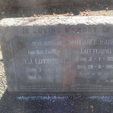 LOTTERING D.J. 1879-1961 &amp; Margaret Isabella 1893-1983