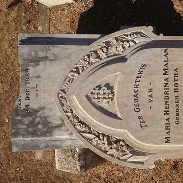 MALAN Maria Hendrina nee BOTHA 1852-1924