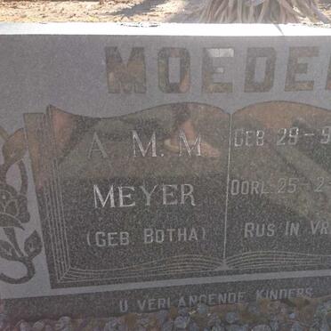 MEYER A.M.M. nee BOTHA 1885-1972