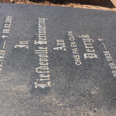 NEL Derryk 1936- &amp; Aletta Valerie NEL 1939-2001