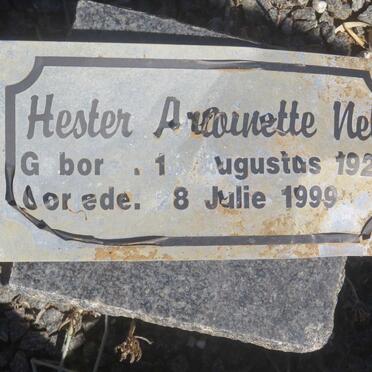 NEL Hester Antoinette 1927-1999