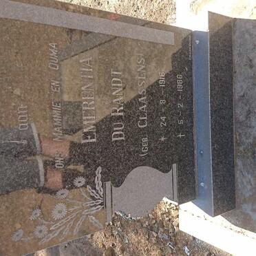 RANDT Emerentia, du nee CLAASSENS 1916-1986