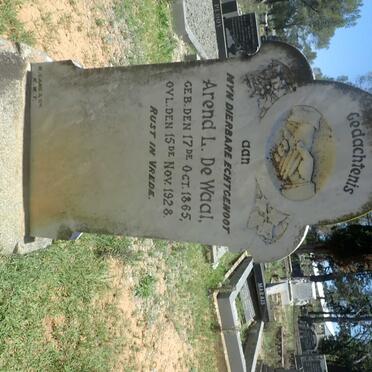 WAAL Arend L., de 1865-1928