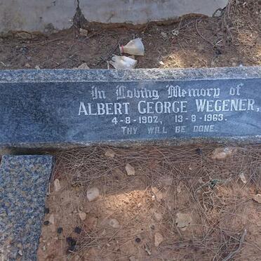 WEGENER Albert George 1902-1963