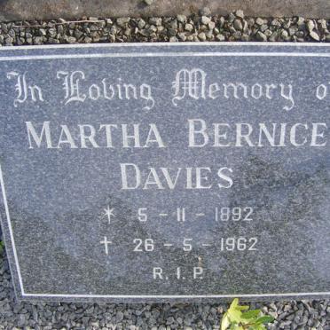 DAVIES Martha Bernice 1892-1962