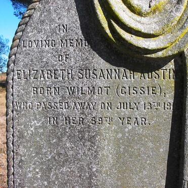 AUSTIN Elizabeth Susannah nee WILMOT -1916