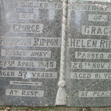 RIPPON George Thompson -1948 &amp; Grace Helen -1983