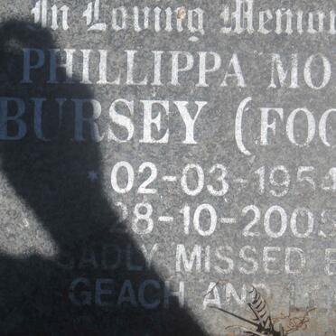 BURSEY Phillippa Molly 1954-2005