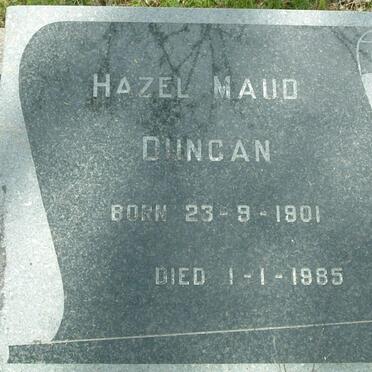 DUNCAN Hazel Maud 1901-1985