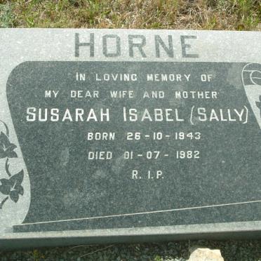 HORNE Susarah Isabel 1943-1982