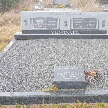 YENDALL Eric Victor 1928-2011 &amp; Edith Kathleen 1928-2016 :: YENDALL Nigel James 1954-2010