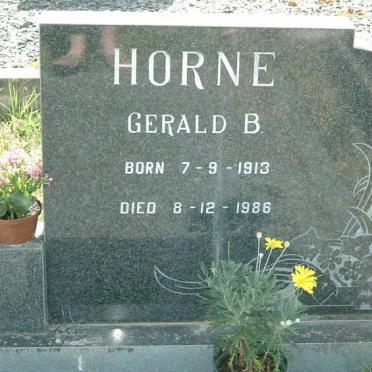 HORNE Gerald B. 1913-1986