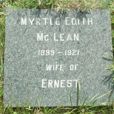 MCLEAN Myrtle Edith 1899-1921