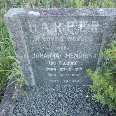 HARPER Johanna Hendrina nee DU PLESSIS 1917-1958