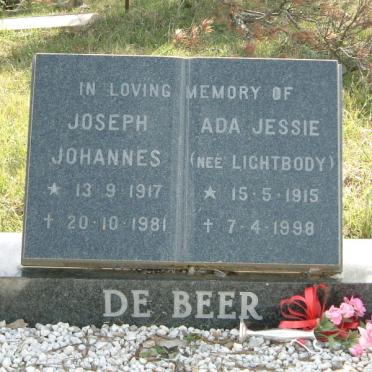 BEER Joseph Johannes, de 1917-1981 &amp; Ada Jessie LIGHTBODY 1915-1998