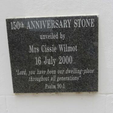 12. Centenary stone - unveiled by Cissie Wilmot