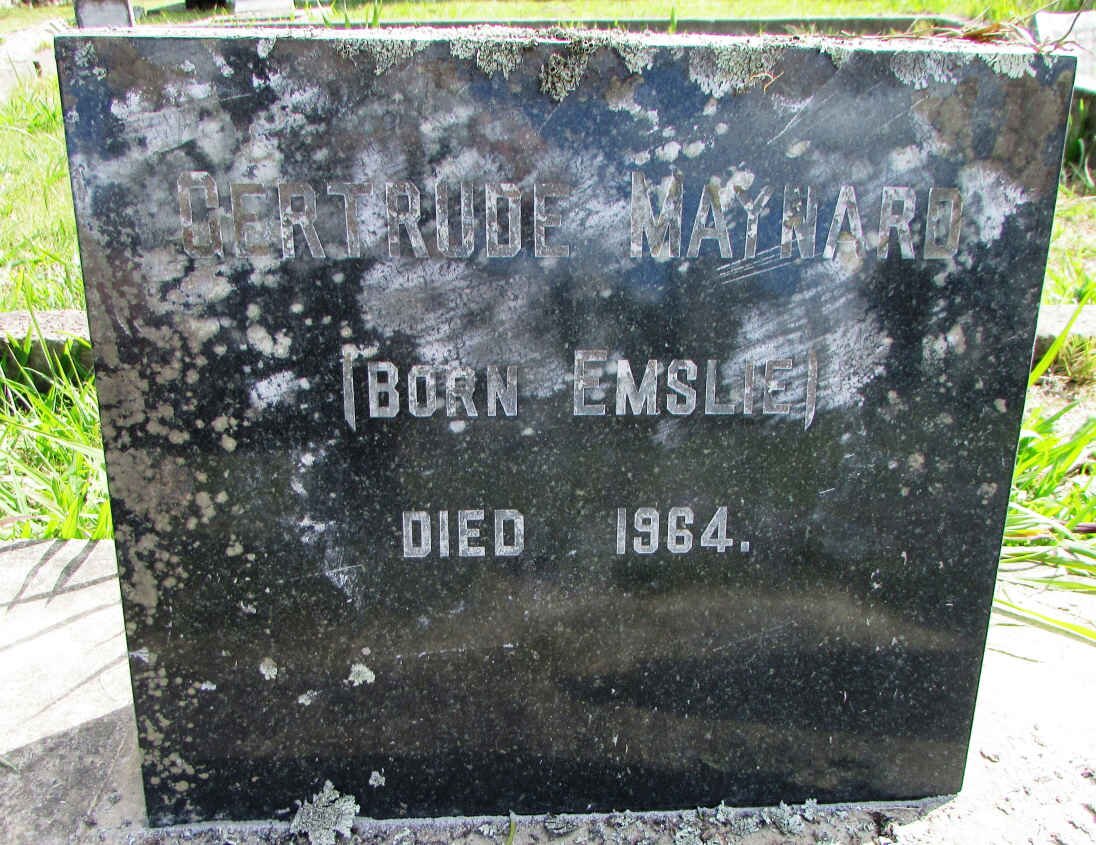 MAYNARD Gertrude nee EMSLIE -1964