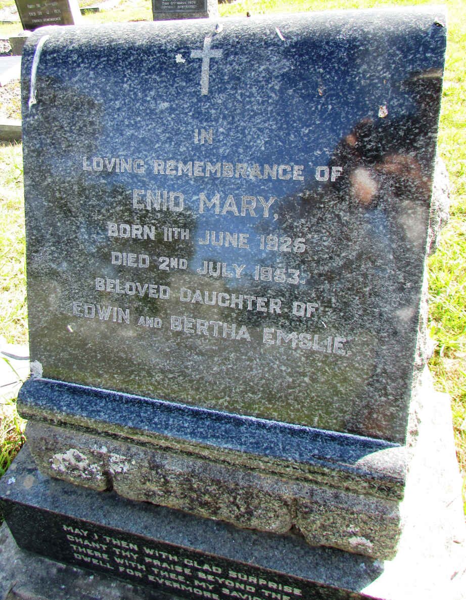 EMSLIE Enid Mary 1925-1953