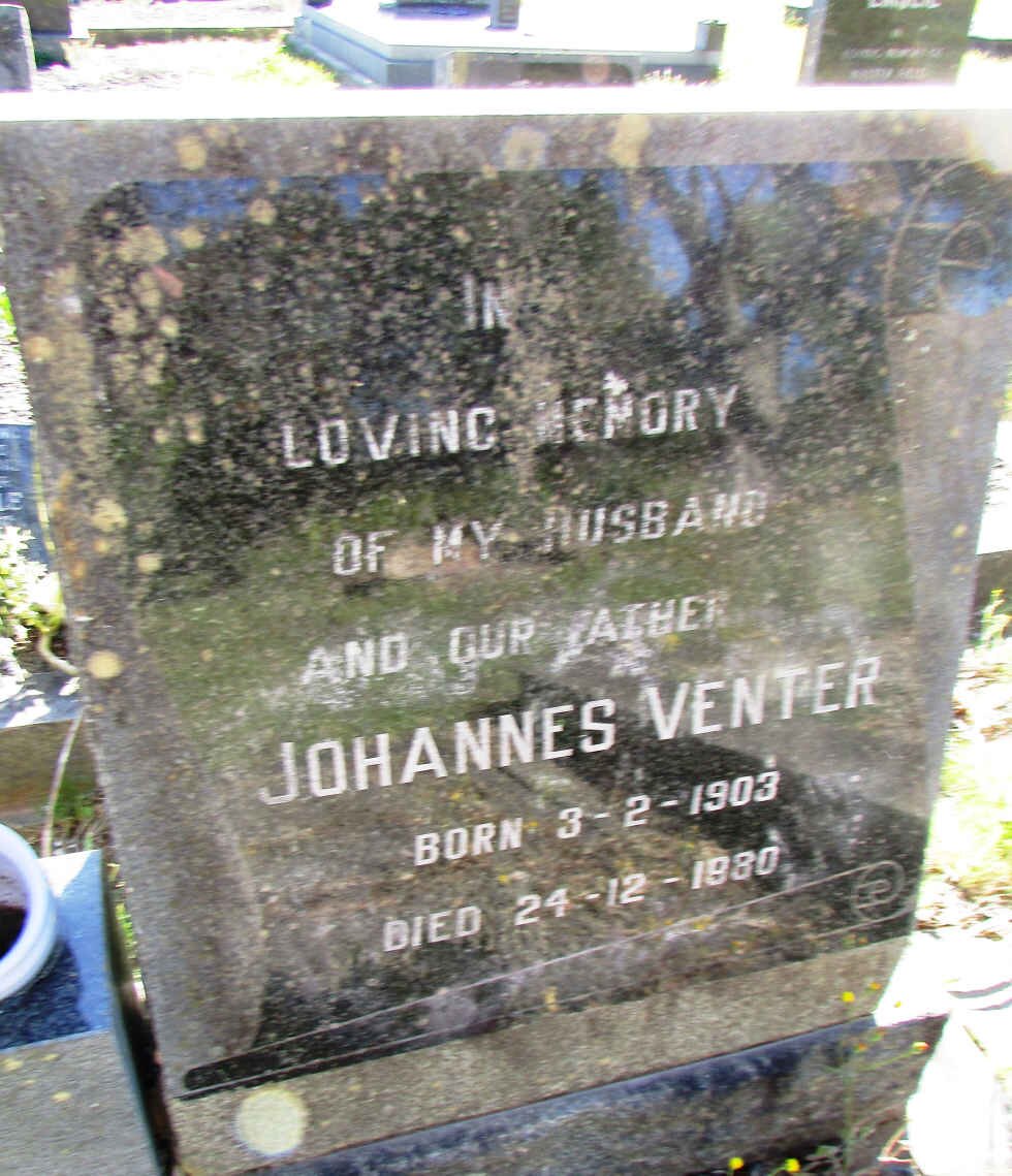 VENTER Johannes 1903-1980
