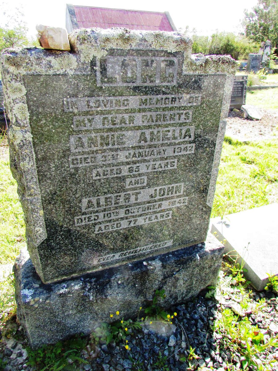 LONG Albert John -1942 &amp; Annie Amelia -1942
