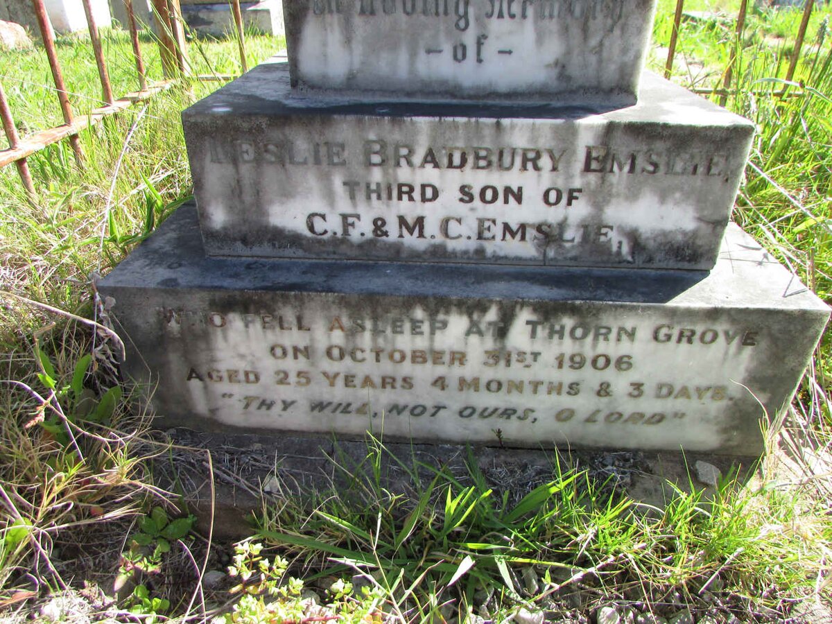 EMSLIE Leslie Bradbury -1906