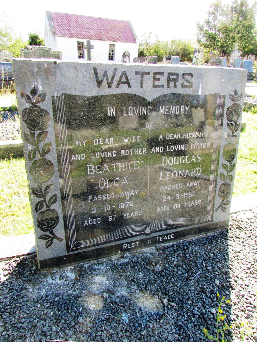 WATERS Douglas Leonard -1962 &amp; Beatrice Olga -1972