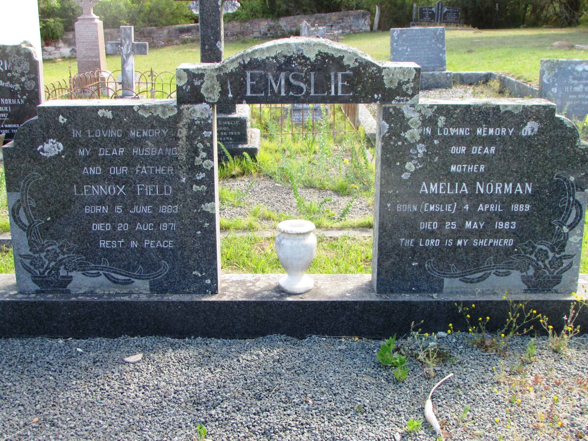 EMSLIE Lennox Field 1883-1971 &amp; Amelia Norman EMSLIE 1889-1983