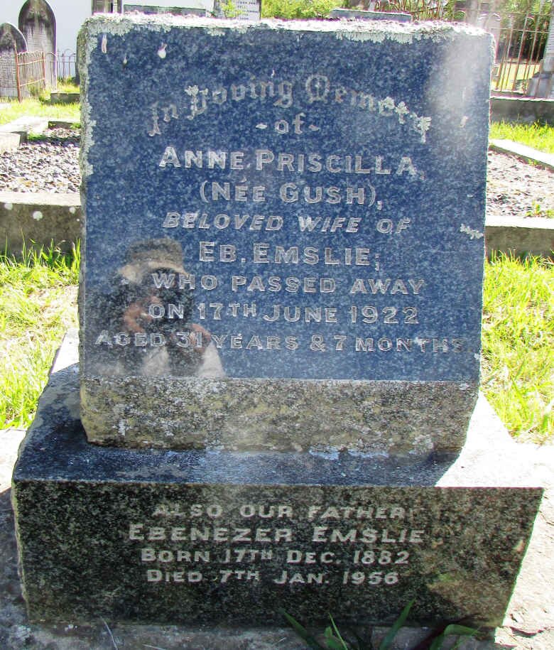 EMSLIE Ebenezer 1882-1956 &amp; Anne Priscilla GUSH -1922