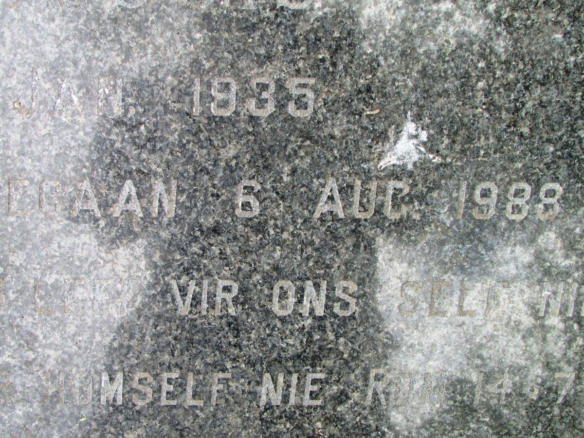 PLESSIS Helgard Muller, du 1935-1988