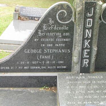 JONKER George Stephanus 1937-1981 :: JONKER Adriaan 1967-1987