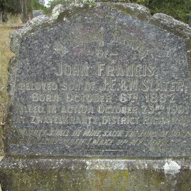 SLATER John Francis 1882-1901