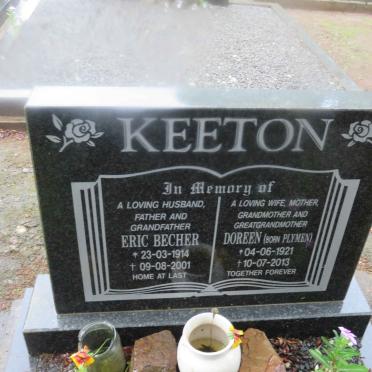 KEETON Eric Becher 1914-2001 &amp; Doreen PLYMEN 1921-2013