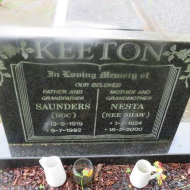 KEETON Saunders 1919-1992 &amp; Nesta SHAW 1924-2000