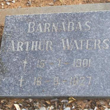 WATERS Barnabas Arthur 1901-1927