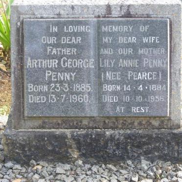 PENNY Arthur George 1885-1960 &amp; Lily Annie PEARCE 1884-1956