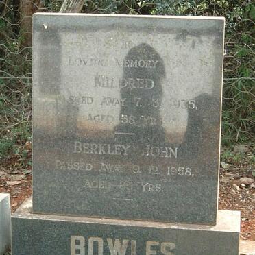 BOWLES Berkley John -1958 &amp; Mildred -1935