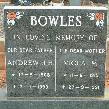 BOWLES Andrew J.H. 1908-1993 &amp; Viola M. 1915-1991