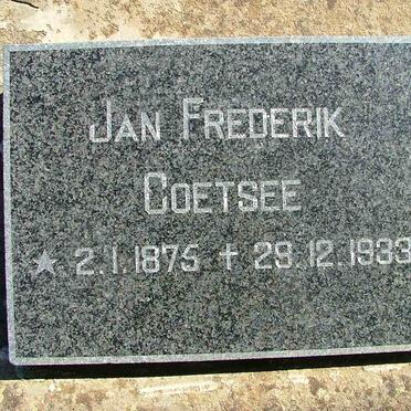 COETSEE Jan Frederik 1875-1933