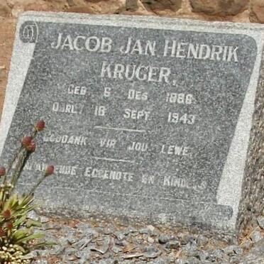 KRUGER Jacob Jan Hendrik 1886-1943