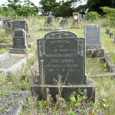 BAKKES Maria Helena Charlotte, VOGEL nee COETZEE 1889-1942